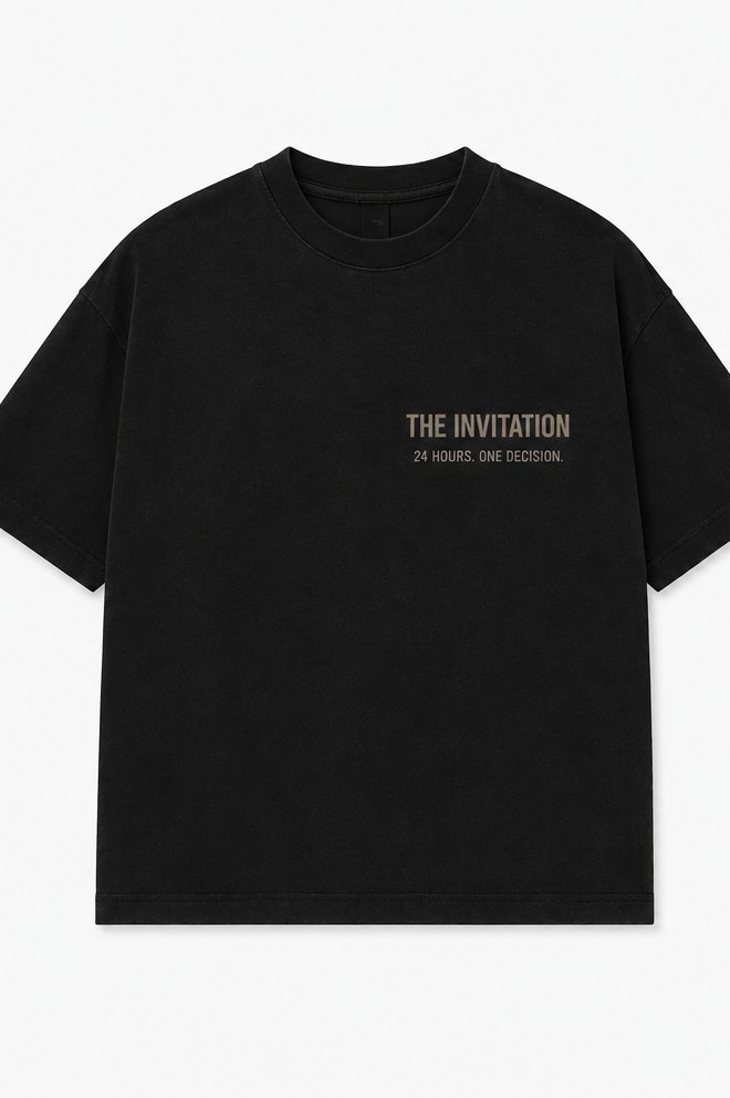 The Invitation tee, front